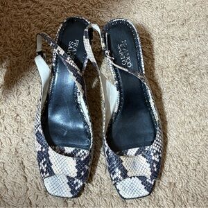 Franco Sarto Snakeskin Pattern Slingback Sandals